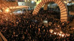 Iranians gathered in Tehran to honor those killed when the Ukraine International Airlines plane was shot down shortly after taking off