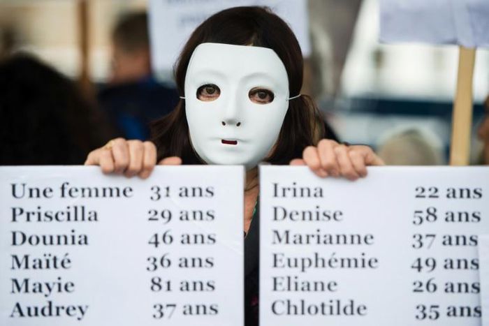 Activists have staged a series of protests across France in recent months to highlight the issue of 'feminicide', the murder of women, often by their husband or former partner