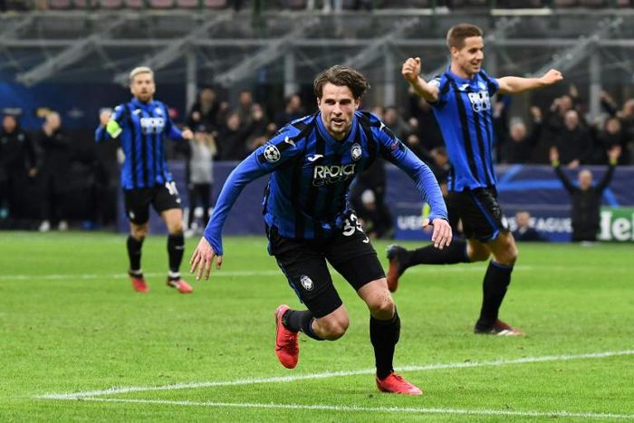 Hans Hateboer scored twice for Atalanta at the San Siro