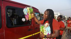 Edem hawks in Accra