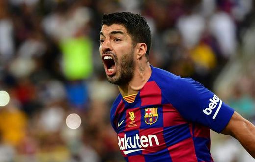 Luis Suarez played for Barcelona in the Spanish Super Cup semifinal on Thursday