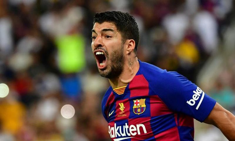Luis Suarez played for Barcelona in the Spanish Super Cup semifinal on Thursday