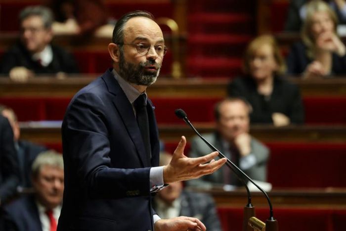 French Prime Minister Edouard Philippe faced down two no-confidence votes in parliament on Wednesday over the pension reform