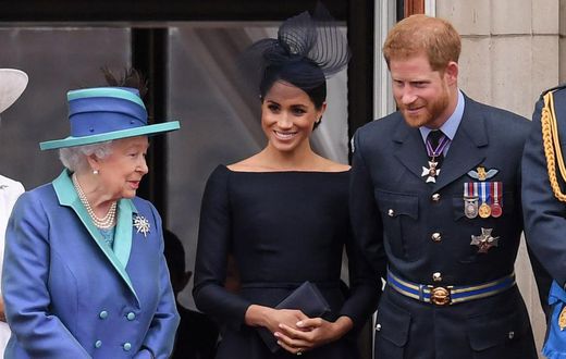 Queen Elizabeth, Meghan Markle and Prince Harry