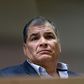 Ecuador's former president Rafael Correa, pictured in October 2019, claims he's the victim of political persecution