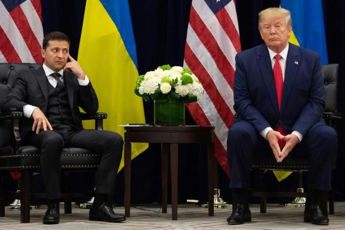 The channel has said it would no longer show the series on TV and invited fans to watch it on its paid internet platform, calling the decision a "marketing move;" pictured are US President Donald Trump and Ukrainian President Volodymyr Zelensky in New ...