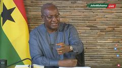 John Mahama during the live session