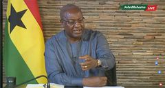 John Mahama during the live session