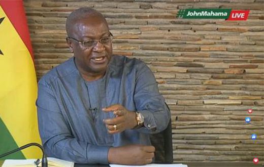 John Mahama during the live session