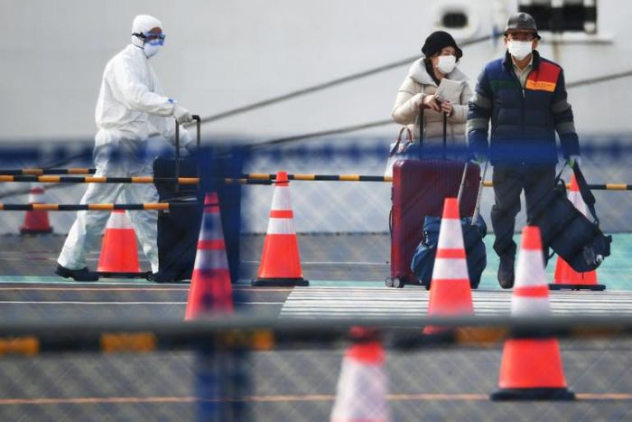 Hundreds of people have been allowed to leave the ship after testing negative for the new coronavirus