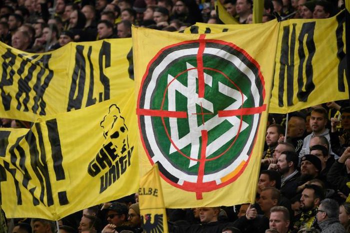 Dortmund supporters vent their feelings towards the German FA