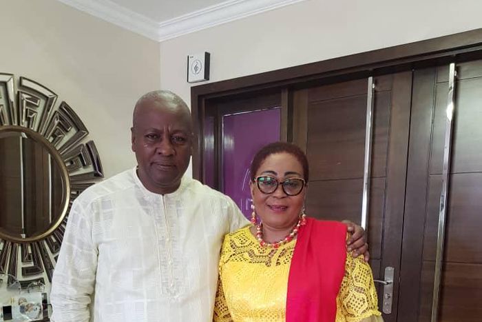 John Mahama with wife Lordina
