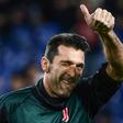 Gianluigi Buffon prior to playing his 647th Serie A game, equaling a record set by former AC Milan defender Paolo Maldini