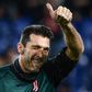 Gianluigi Buffon prior to playing his 647th Serie A game, equaling a record set by former AC Milan defender Paolo Maldini