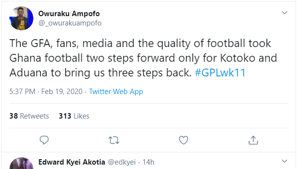Fans slam Aduana Stars and Kotoko