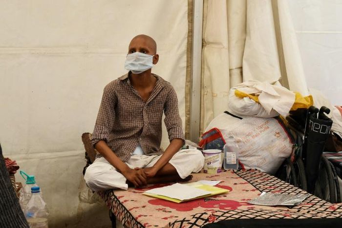 Cancer patient Mohammed Shan-e-Alam said: 'Now I can't go home and I can't go to the hospital.'