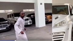 Funny Face picks car of his choice at Adebayor’s house; see the car he chose