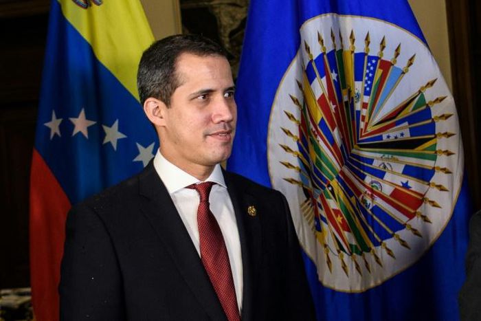 Venezuela opposition leader Juan Guaido, who is considered interim president by some 60 countries, visits the Organization of American States in Washington on February 6