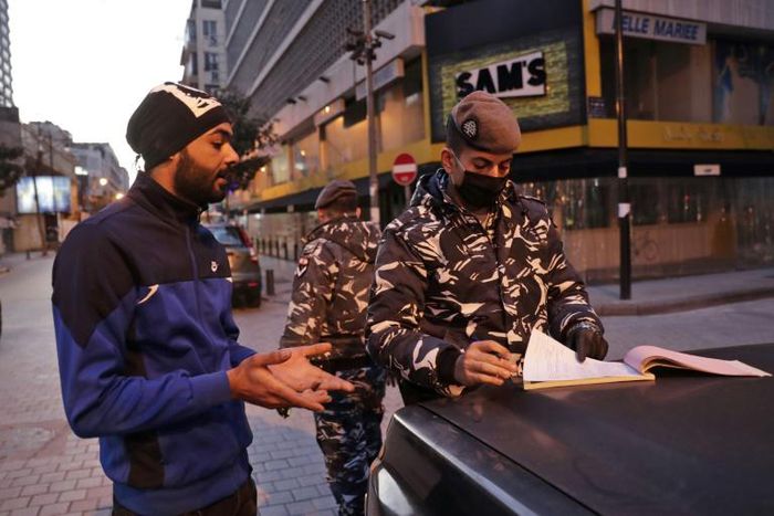 Police in Beirut were kept busy chasing down people ignoring the new restrictions