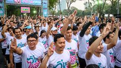Thousands took part in a 'run against dictatorship' in Thailand's capital Bangkok