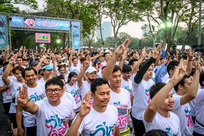Thousands took part in a 'run against dictatorship' in Thailand's capital Bangkok