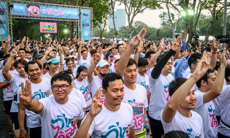 Thousands took part in a 'run against dictatorship' in Thailand's capital Bangkok