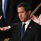 Venezuelan opposition leader Juan Guaido waves as he is acknowledged by US President Donald Trump during the State of the Union address