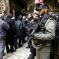 Israeli police keep a watchful eye on Palestinians headed to the main weekly prayers at Jerusalem's flashpoint Al-Aqsa mosque