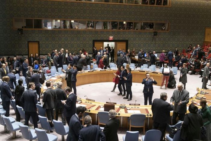 A January 9, 2020 meeting of the UN Security Council amid tensions between the United States and Iran