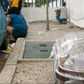 A coffin wrapped in plastic is seen outside a hospital in Guayaquil on April 1