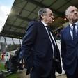 French Football Federation president Noel Le Graet (left) is not happy Lyon president Jean-Michel Aulas (right)