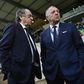 French Football Federation president Noel Le Graet (left) is not happy Lyon president Jean-Michel Aulas (right)