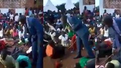 Pastor flogs church members for not attending service