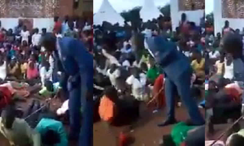 Pastor flogs church members for not attending service