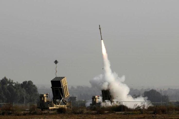 Israel's Iron Dome air defence system intercepts and destroys many rockets fired from Gaza