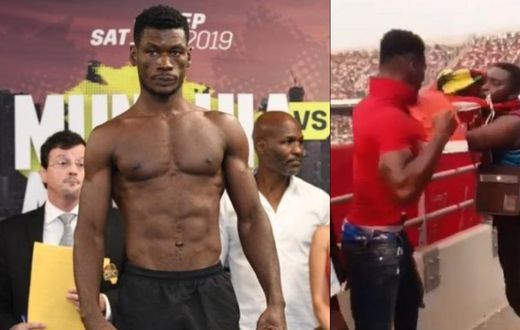 Boxer Patrick Allotey mercilessly beats up spectator during Hearts-Kotoko game
