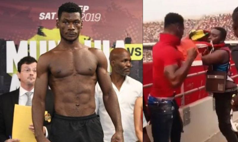 Boxer Patrick Allotey mercilessly beats up spectator during Hearts-Kotoko game