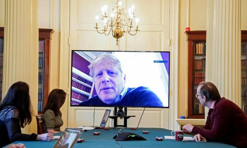 Johnson has had to attend cabinet meetings by videoconference since testing positive for the virus