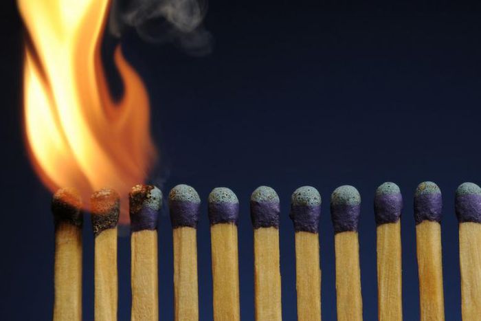 Social Distancing Explained Using Matchsticks