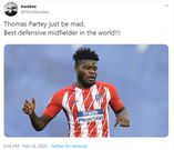Fans heap praise on Thomas Partey