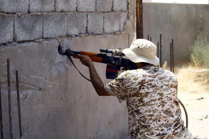 A fighter loyal to the internationally recognised Libyan Government of National Accord