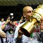 Pep Guardiola kisses the German Cup in May 2016, after Bayern Munich beat Borussia Dortmund in the final at Berlin's Olympic Stadium, just before he left to coach Manchester City