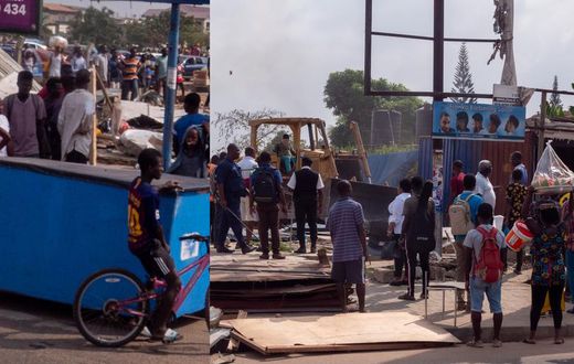 No Christmas for East Legon squatters; ADMA demolishes their homes and shops