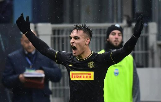 Argentinian forward Lautaro Martinez has scored 13 goals in 20 games for Inter Milan this season.