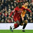 African Player of the Year favourite Sadio Mane in Premier League action for Liverpool against Wolves last weekend