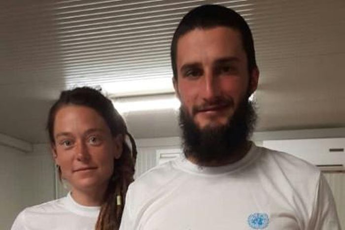 A MINUSMA picture showed Canadian Edith Blais and Italian partner Luca Tacchetto in Kidal, Mali, prior to their transfer to Bamako