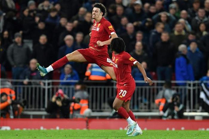 Curtis Jones (left) scored the winner for a youthful Liverpool side that beat Everton 1-0 to reach the FA Cup fourth round