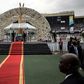 Funerals are no small affair in DR Congo. Pictured: The coffin of former premier and opposition leader Etienne Tshisekedi, the father of President Felix Tshisekedi, at ceremonies last May