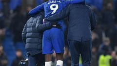 Chelsea striker Tammy Abraham was injured against Arsenal