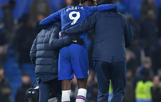 Chelsea striker Tammy Abraham was injured against Arsenal